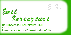 emil kereszturi business card